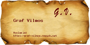 Graf Vilmos névjegykártya